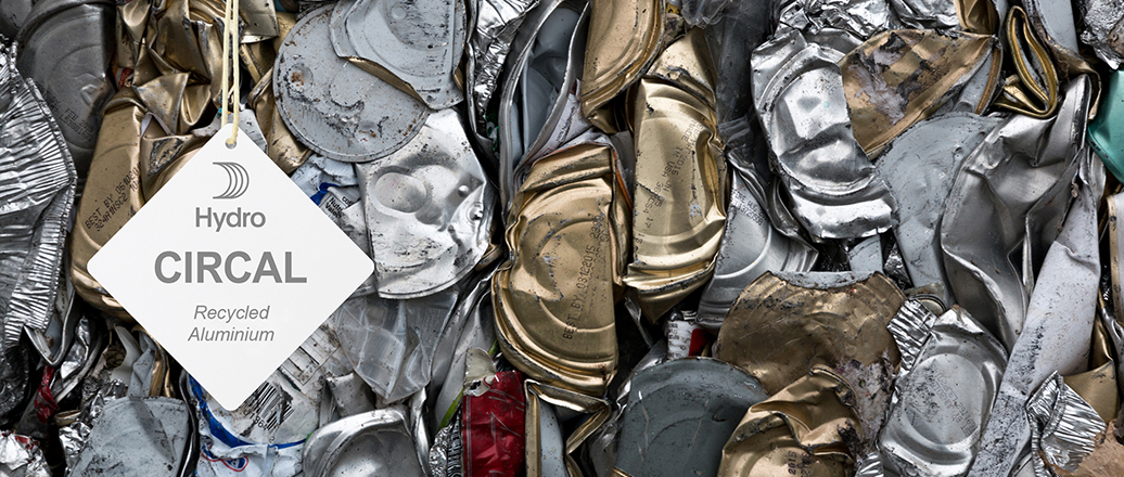 circal hangtags superimposed on aluminium scraps