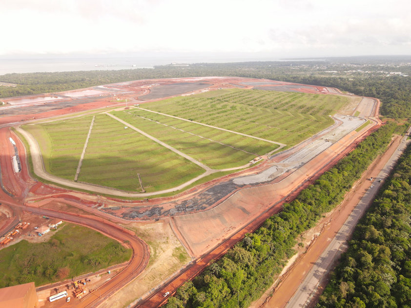 a large field with a few roads