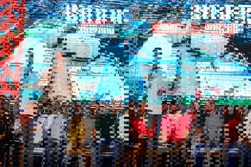 Helder Barbalho, governador do estado do Pará, na abertura do projeto social Usina da Paz em Belém.