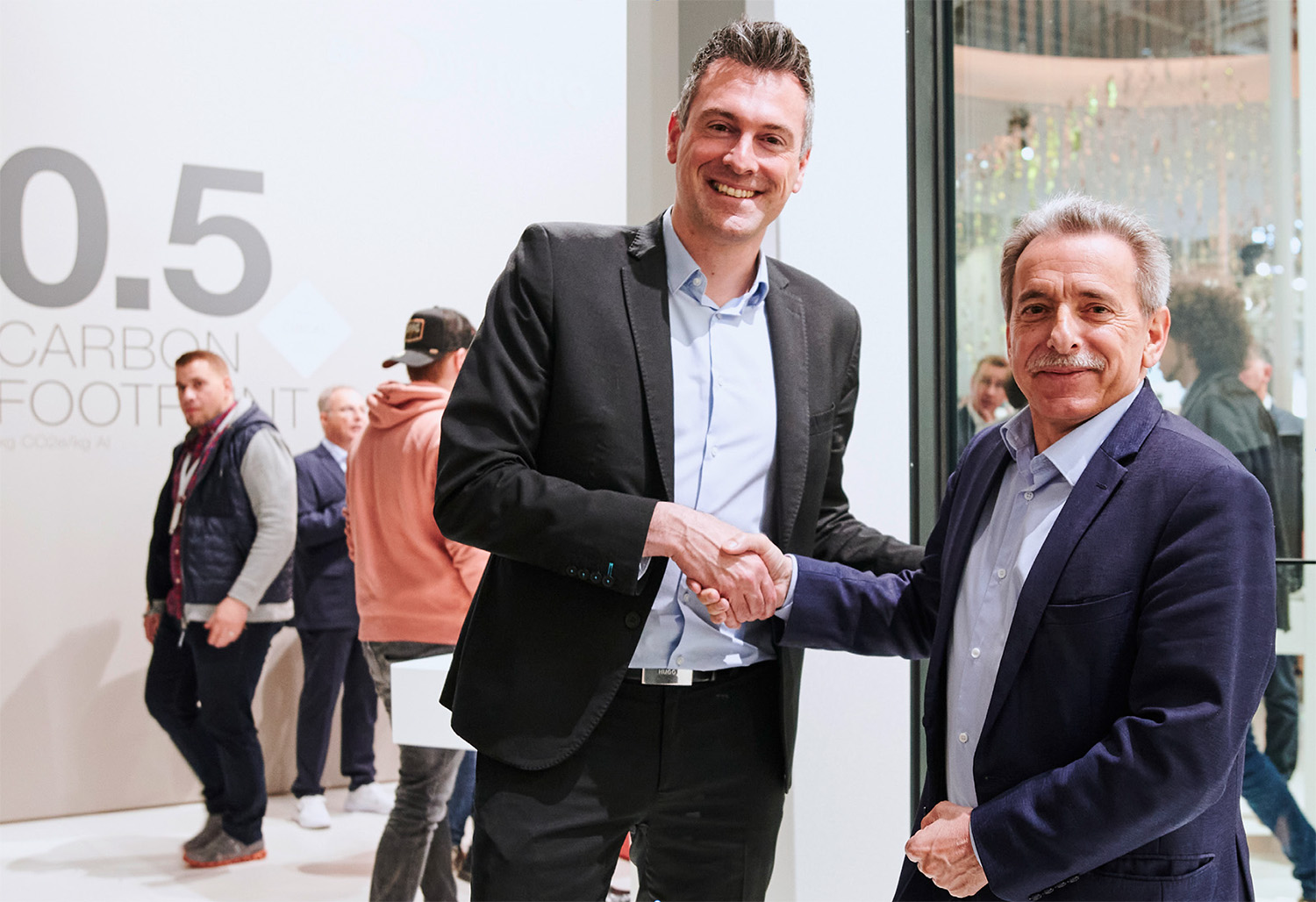 Two men posing for a picture