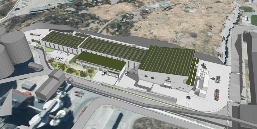 Illustration of Hydro's new wire rod casthouse at Karmøy, Norway