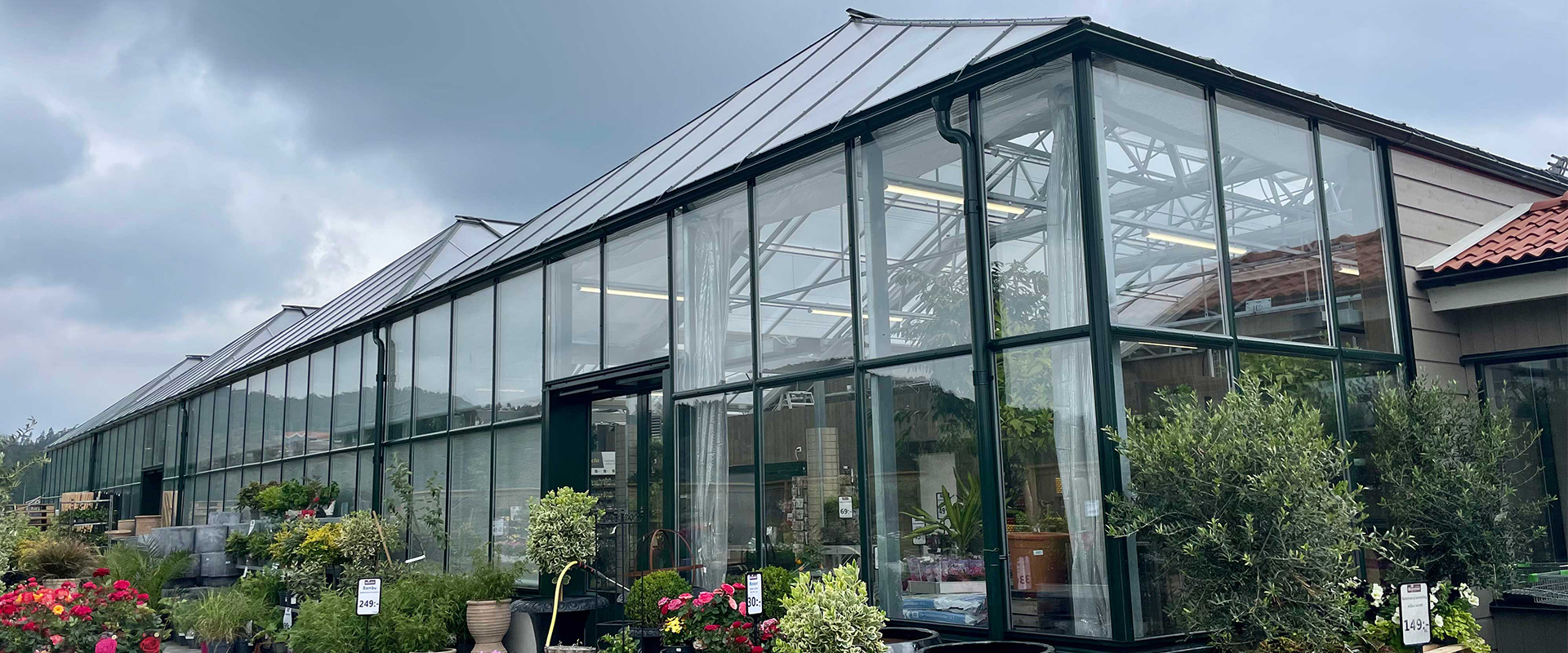 a building with glass windows