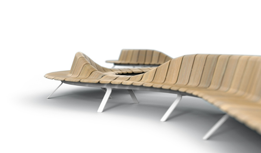 a wooden chair with a cushion