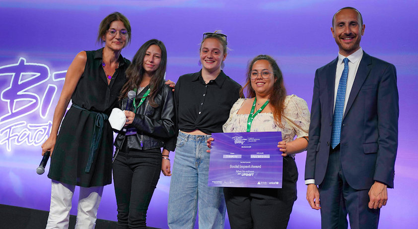 a group of people posing for a photo