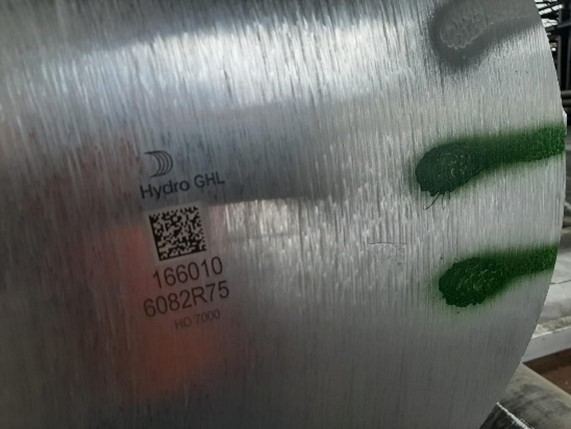 a close up of a metal surface