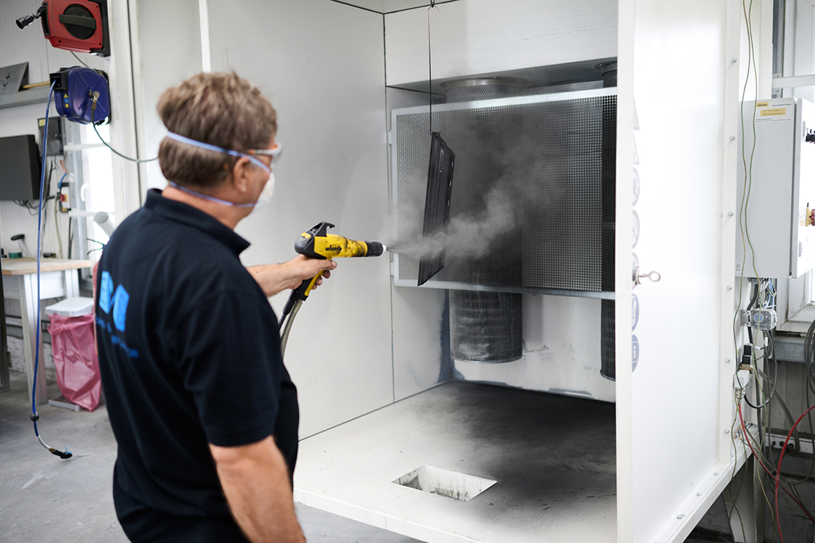 EMS-Messestand in Produktion