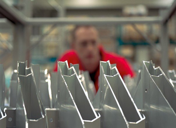 cut through aluminium profiles